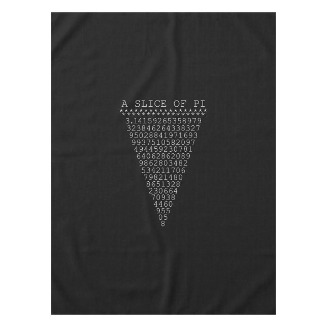 A Slice of Pi Triangle Tablecloth (Front)