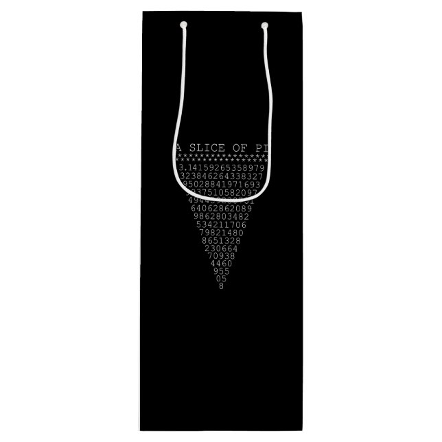 A Slice of Pi Triangle Wine Gift Bag (Front)