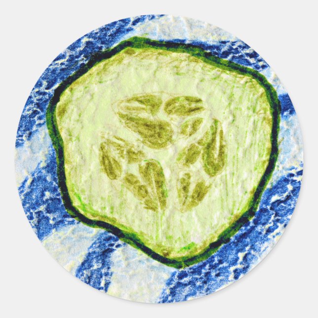 A Slice of Summer Classic Round Sticker (Front)