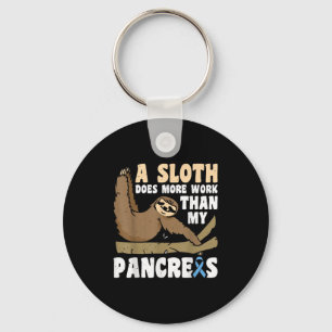 A Sloth Does More Work Than My Pancreas _3  Key Ring