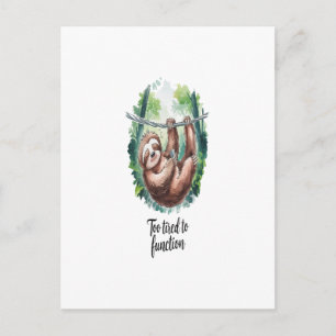 A Sloth Wild Animal Tired Postcard