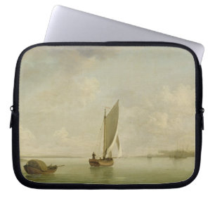 A Smack Under Sail in a Light Breeze in a River, c Laptop Sleeve