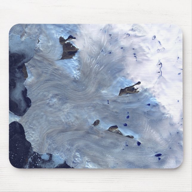 A small field of glaciers surrounds Baffin Bay Mouse Pad (Front)
