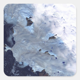 A small field of glaciers surrounds Baffin Bay Square Sticker