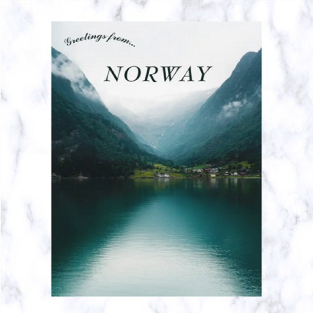 A Small Fishing Village in Årdal Norway Postcard (Creator Uploaded)