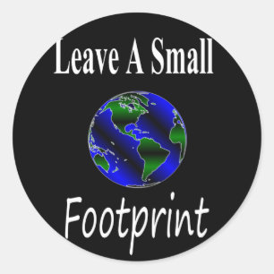 A Small Footprint Globe Classic Round Sticker