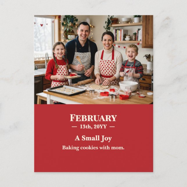 A Small Joy February Memory Photo Postcard (Front)