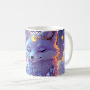 A small Star Whisper Moonlit Fox sleeping peaceful Coffee Mug