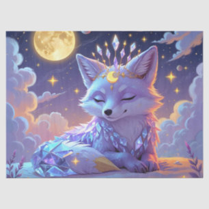 A small Star Whisper Moonlit Fox sleeping peaceful Tissue Paper