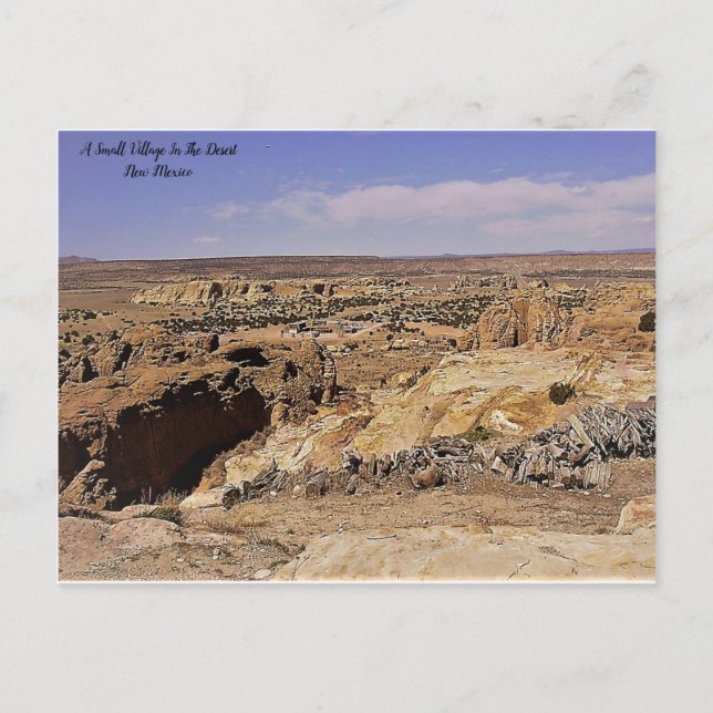 A Small Village In The New Mexico Desert Postcard (Front)