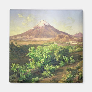 A Small Volcano in Mexican Countryside, 1887 (oil Magnet