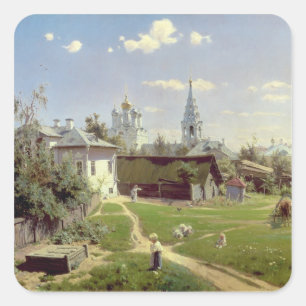 A Small Yard in Moscow, 1878 Square Sticker