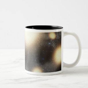 A smash-up of galaxies Two-Tone coffee mug
