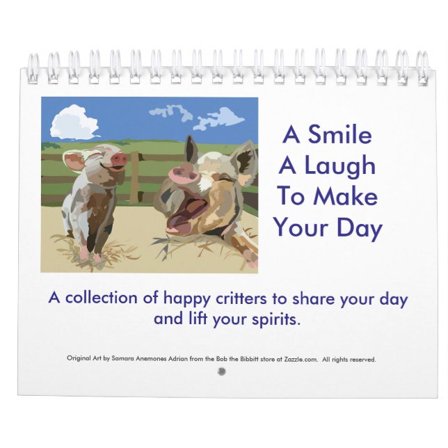 A Smile, A Laugh, To Light Your Day 2016 Sm.Desk Calendar (Back)