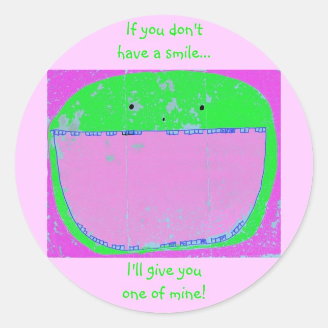 A Smile of Mine Classic Round Sticker (Front)