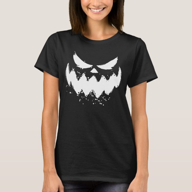 A smile Spooky Face Halloween Sweatshirt T-Shirt (Front)