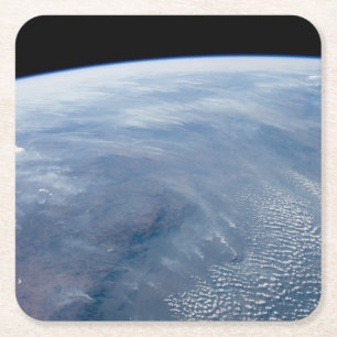 A Smoke Pall Over Tropical Southern Africa. Square Paper Coaster