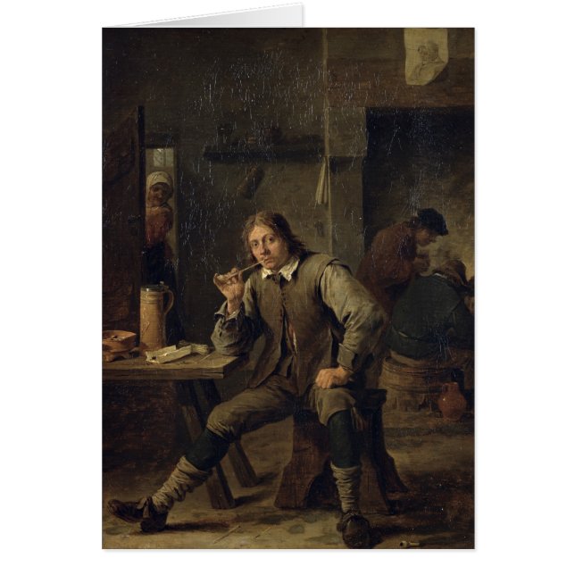 A Smoker Leaning on a Table, 1643 (Front)