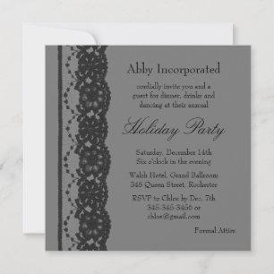 A Smokey Grey Holiday Invitation