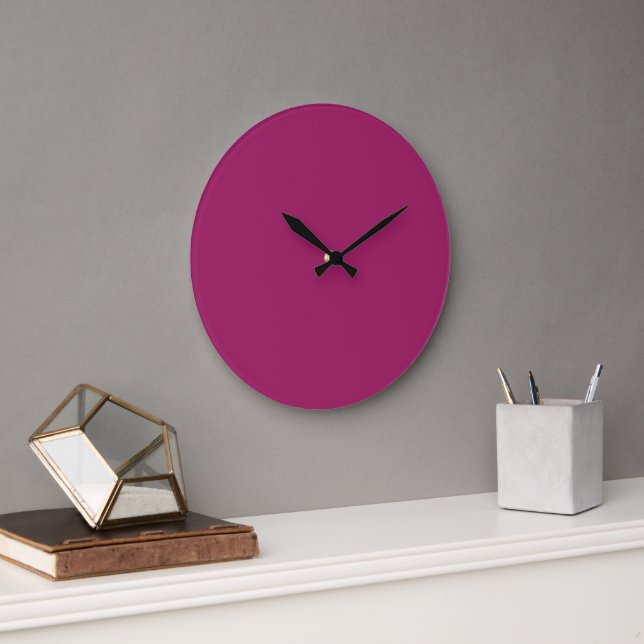 A smooth purple background with a sharp white bord large clock (Office)