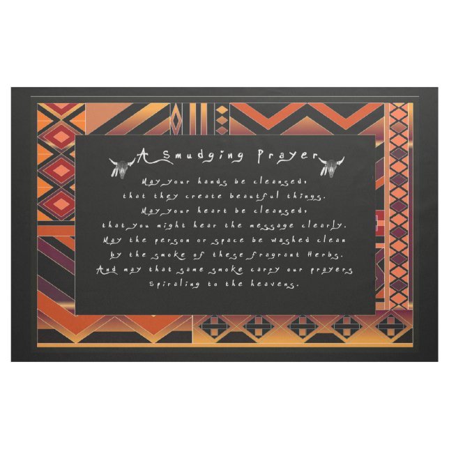 A smudging Prayer Fabric (Yard)