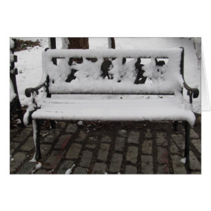 A SNOW COVERED BENCH