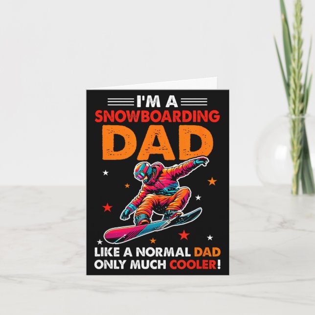 A snowboarding dad definition much cooler funny card (Front)