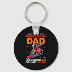 A Snowboarding Dad Definition Much Cooler Funny Fa Key Ring