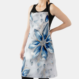 A snowflake winter event decor apron