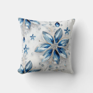 A snowflake winter event decor cushion