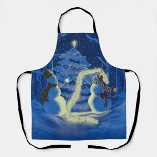 A Snowman Christmas Apron