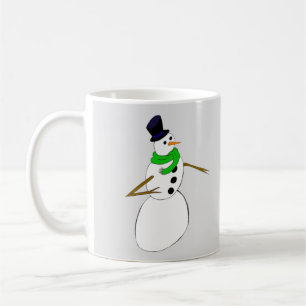 a snowman coffee mug