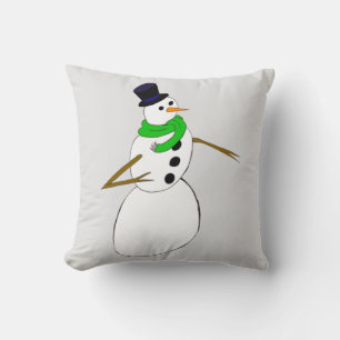 a snowman cushion