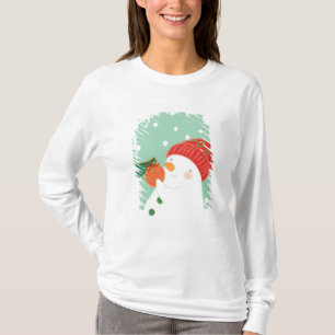 A snowman hanging an ornament on a tree T-Shirt