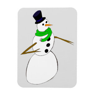 a snowman  magnet