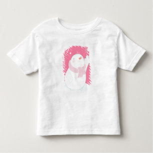A snowman reaching for a falling snowflake toddler T-Shirt