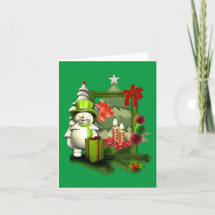 A Snowman`s Christmas Holiday Card