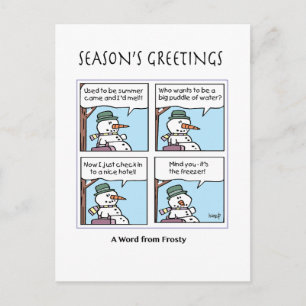 A Snowman Talks greeting card