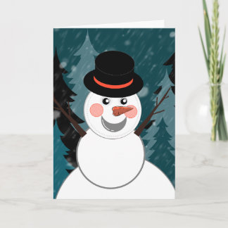 A snowman's life card