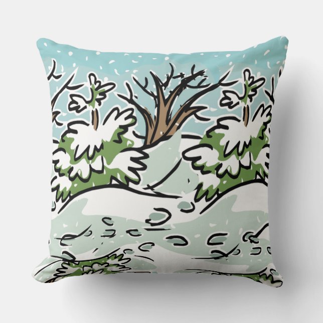 A Snowy Forest - Cushion (Front)