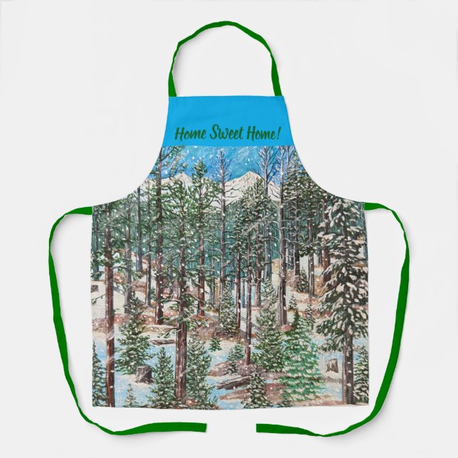 A Snowy Sunday Apron (Front)