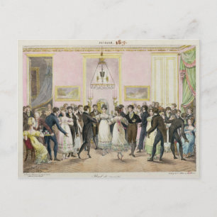 A Society Ball, engraved by Charles Etienne Postcard