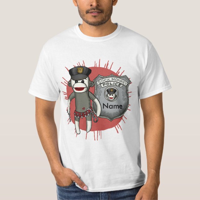 A Sock Monkey Police t-shirt (Front)