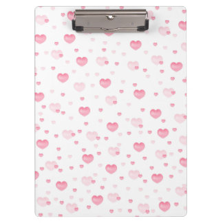 A soft and romantic pattern featuring pastel pink clipboard