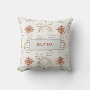 A soft, boho-inspired baby design cushion