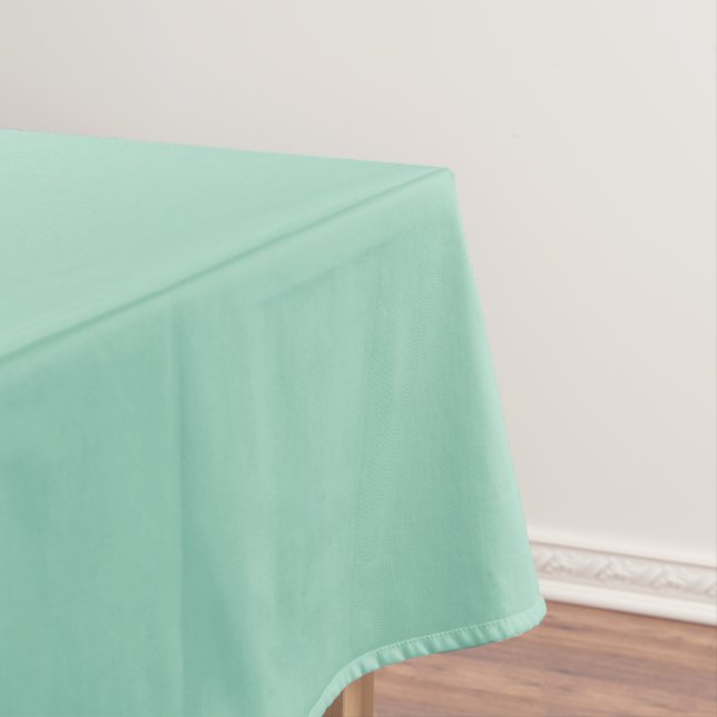 A soft mint muted solid colour. tablecloth (In Situ)