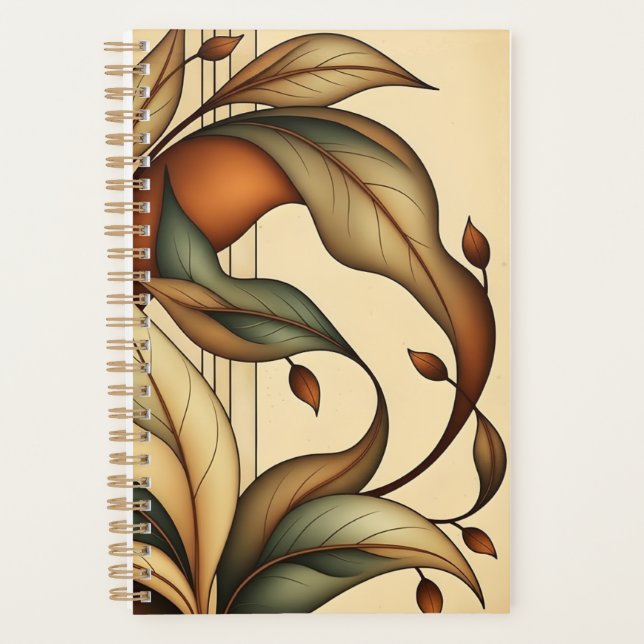 A soft, nature-inspired boho design planner (Front)