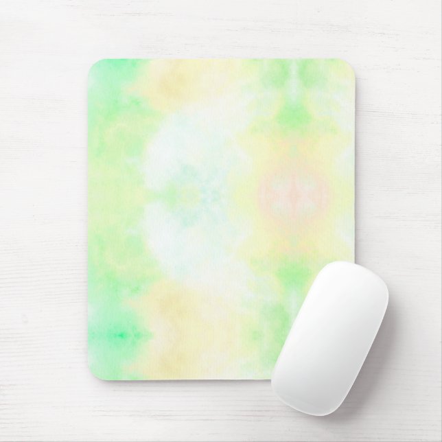 A soft, pastel tie-dye pattern features shades  mouse pad (With Mouse)