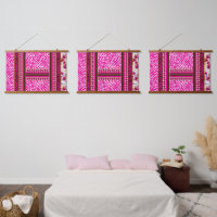 A soft pink and white flower motif gracefully pres