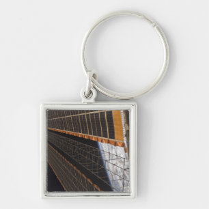 A solar array wing key ring